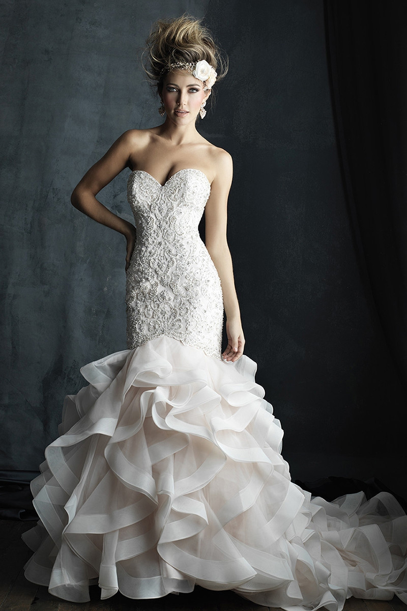 C389F Mermaid Wedding Dress by Allure Couture
