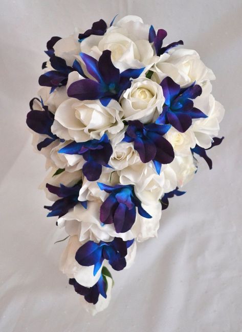 Silk blue dendrobium orchid | Weddings, Style and Décor | Wedding ...